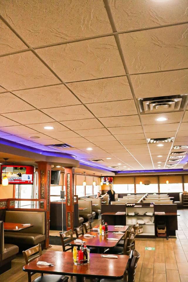 Counter and booths inside Mario's