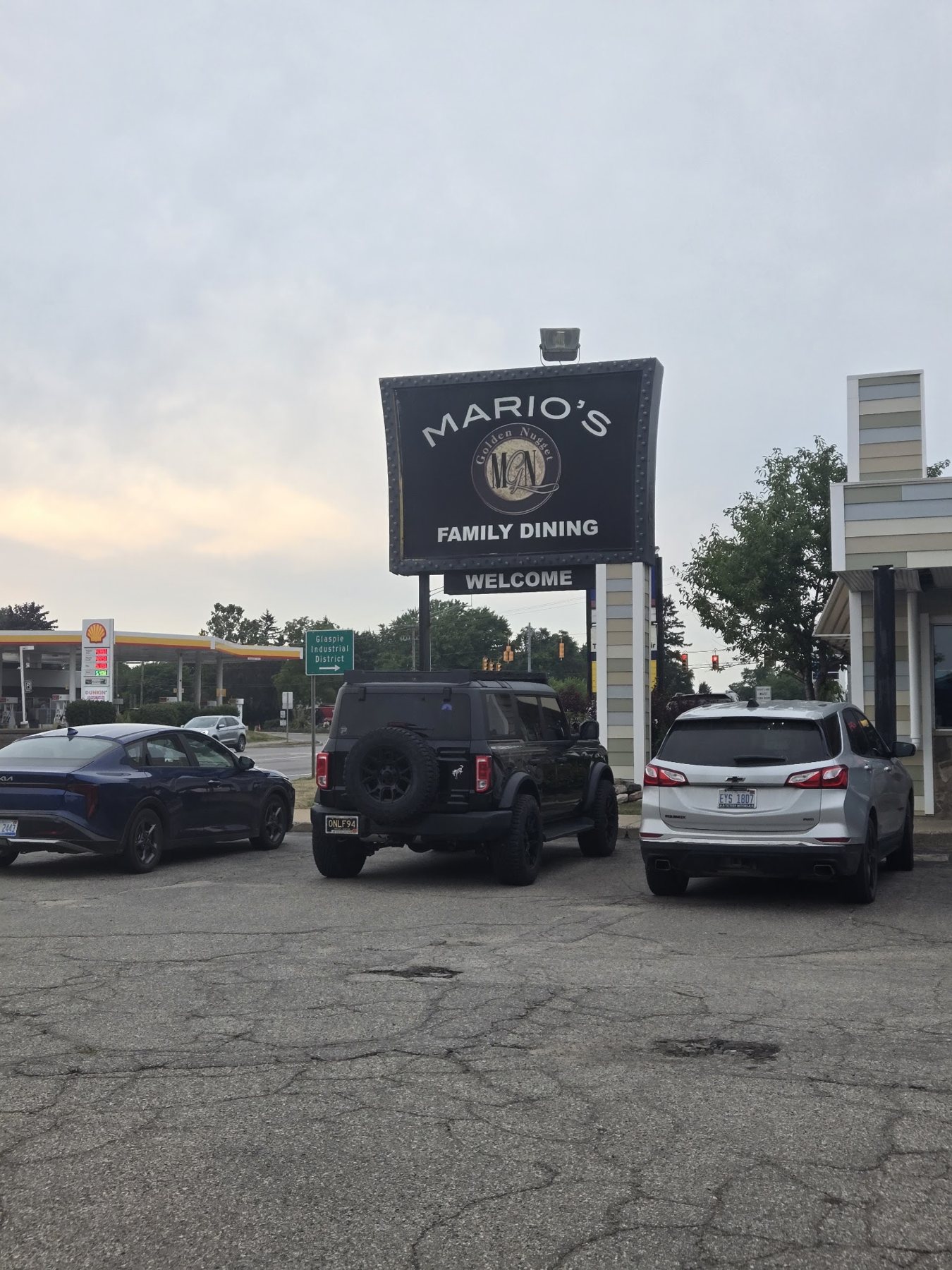 Mario's Family Dining sign on Lapeer Road